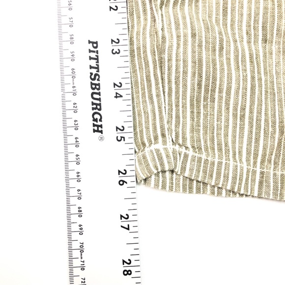 Anthropologie 100% Linen Loose Fit Striped Pants Women’s Size Medium - Picture 5 of 7